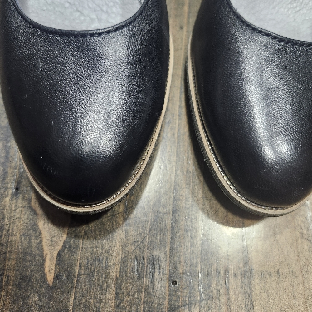 Tamaris Black Leather Pumps Size 39 (9) - Picture 3 of 8